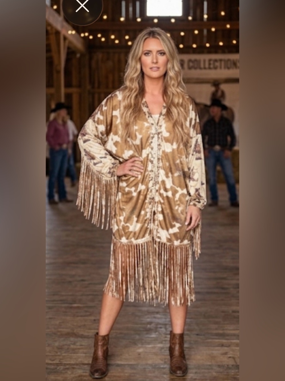 Lucky & Blessed Bohemian Style Fringe Dress Size 3X